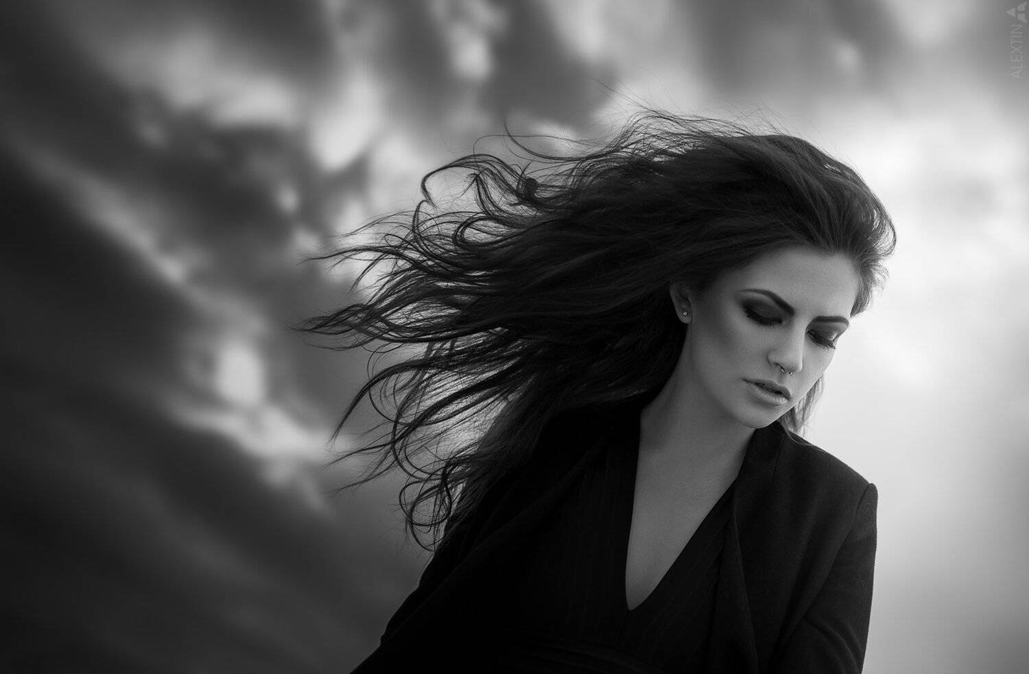 чб, портрет, девушка,, Саня Тупикин
