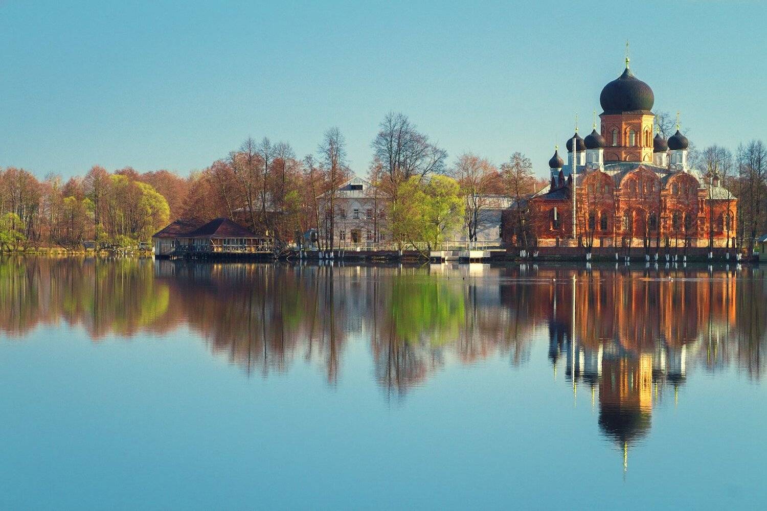 утро, весна, озеро, храм, покровская, введенская, островная, женская, пустынь, Игорь Шиленок