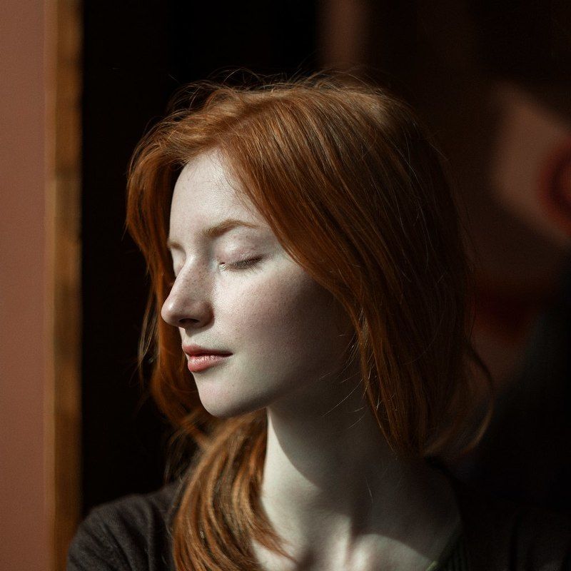 портрет, девушка, арт, рыжие, portrait Полина фото превью