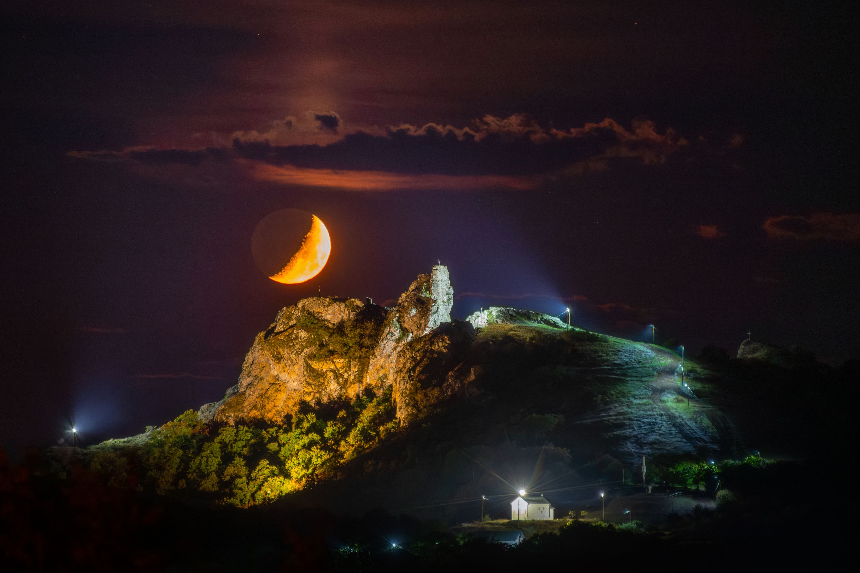 #landscape, #moon Fortress Azeula and the Crescent Moon фото превью