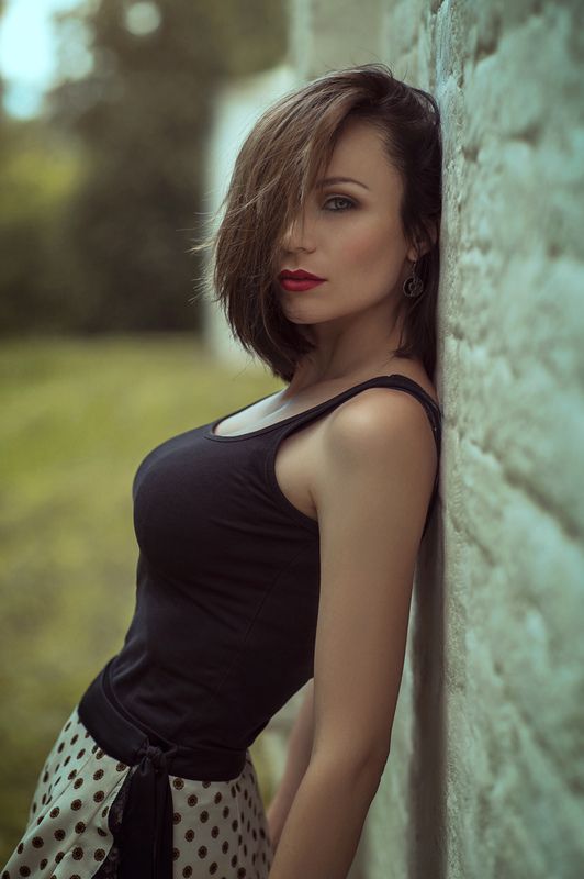 girl, model,hot, studio, portrait, black, light, young, summer, sexy Luba фото превью
