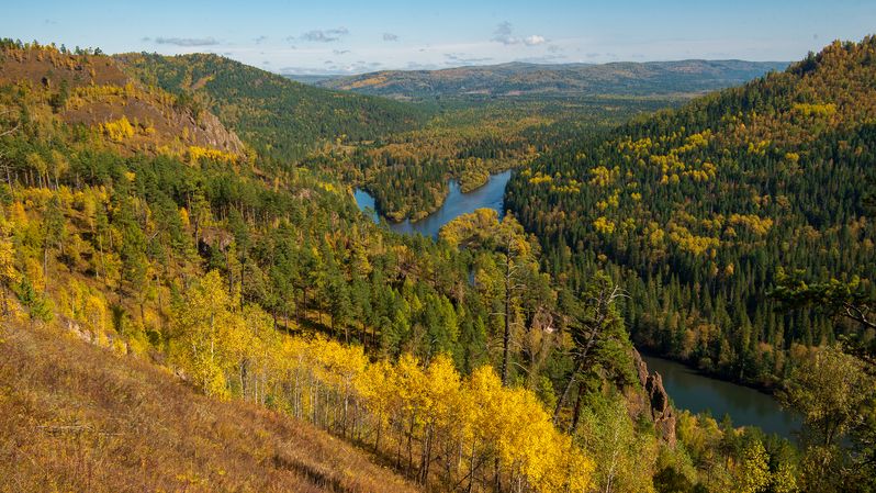 мана, красноярск, краски, осень, горы, тайга, золото, долина, скалы Поманила меня Мана фото превью