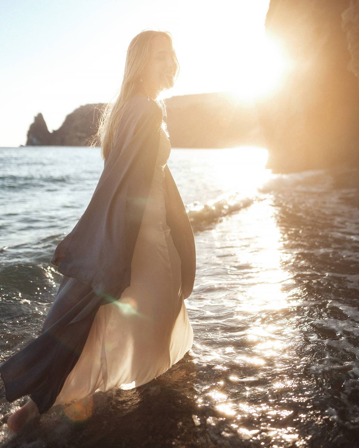 #sea #beach #sunset #girl #dress #waves #ocean #coast #nature, Александр Кислов