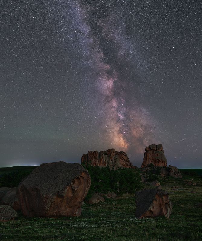 ночь, астрофото, астропейзаж, астро, камни, скалы, звезды, млечный путь Тишина иных миров фото превью