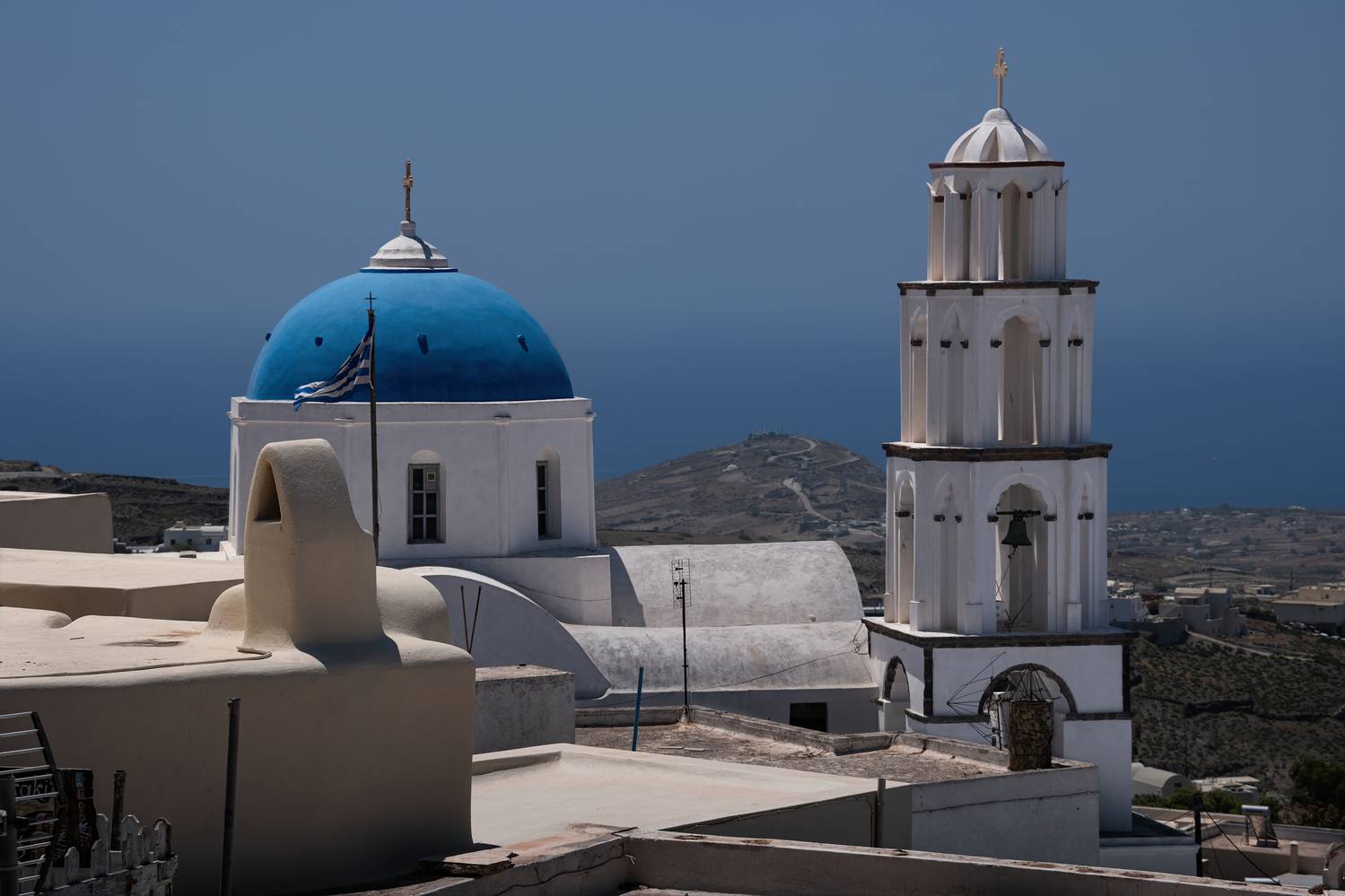 #church #landscape #blue #dome #bell #santorini #thira #pyrgos, Shpek Andrey
