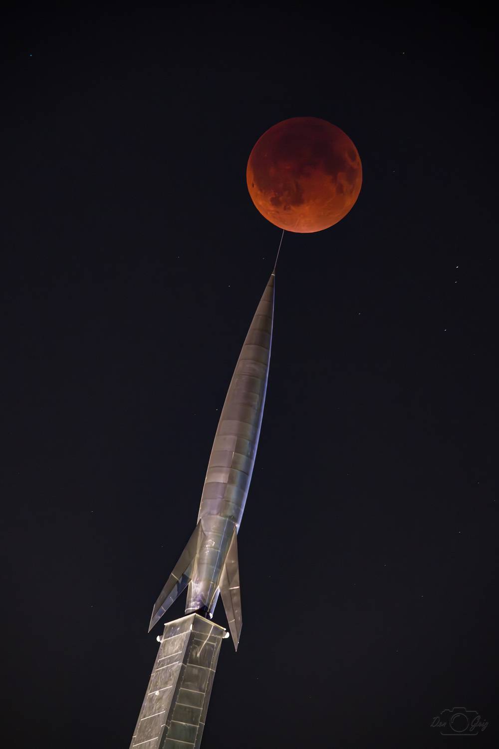 луна, затмение, ракета, Григорашев Денис