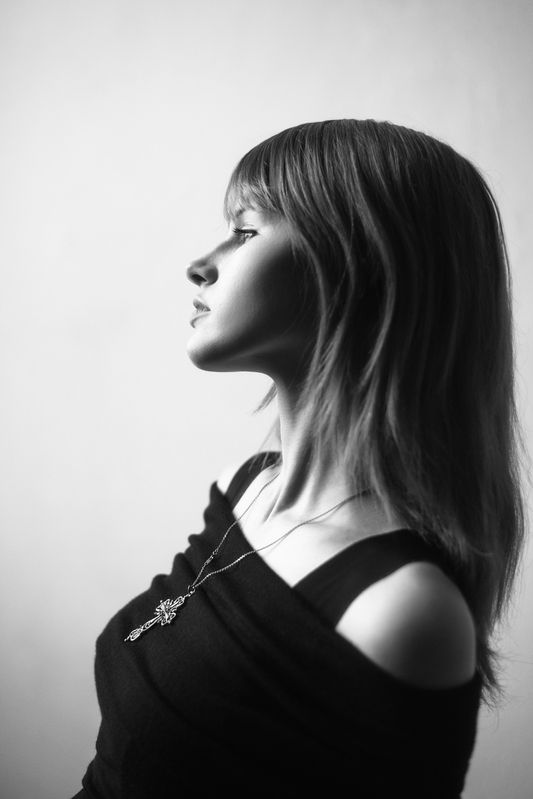 портрет, женский портрет, чб портрет, классический портрет, ч/б, portrait, девушка Арина фото превью