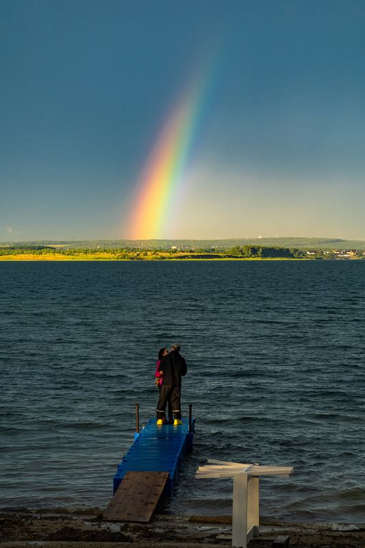 иркутск, ангара, радуга Радуга над Ангарой фото превью