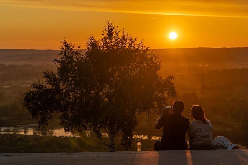 иркутск, закат, иркут Любуясь закатом фото превью