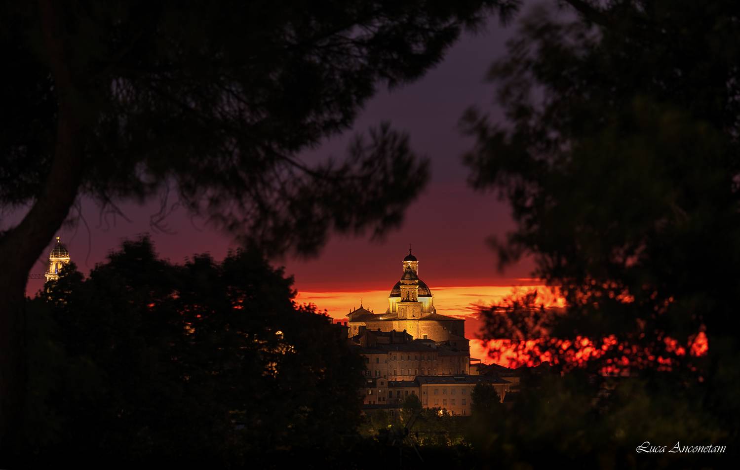 dawn sunrise street macerta italy marche region colors cityscape, Anconetani Luca