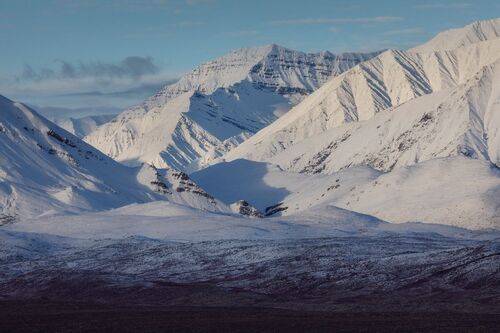 Первый снег в горах Якутии