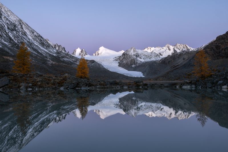 алтай, аккол, аккуль, рассвет, софийский ледник, горный алтай, республика алтай, осень, южно-чуйский хребет Софийский ледник, Алтай фото превью