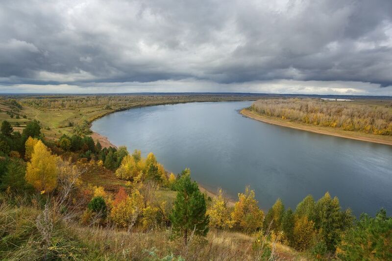 Осенний поворот, река Белая. фото превью