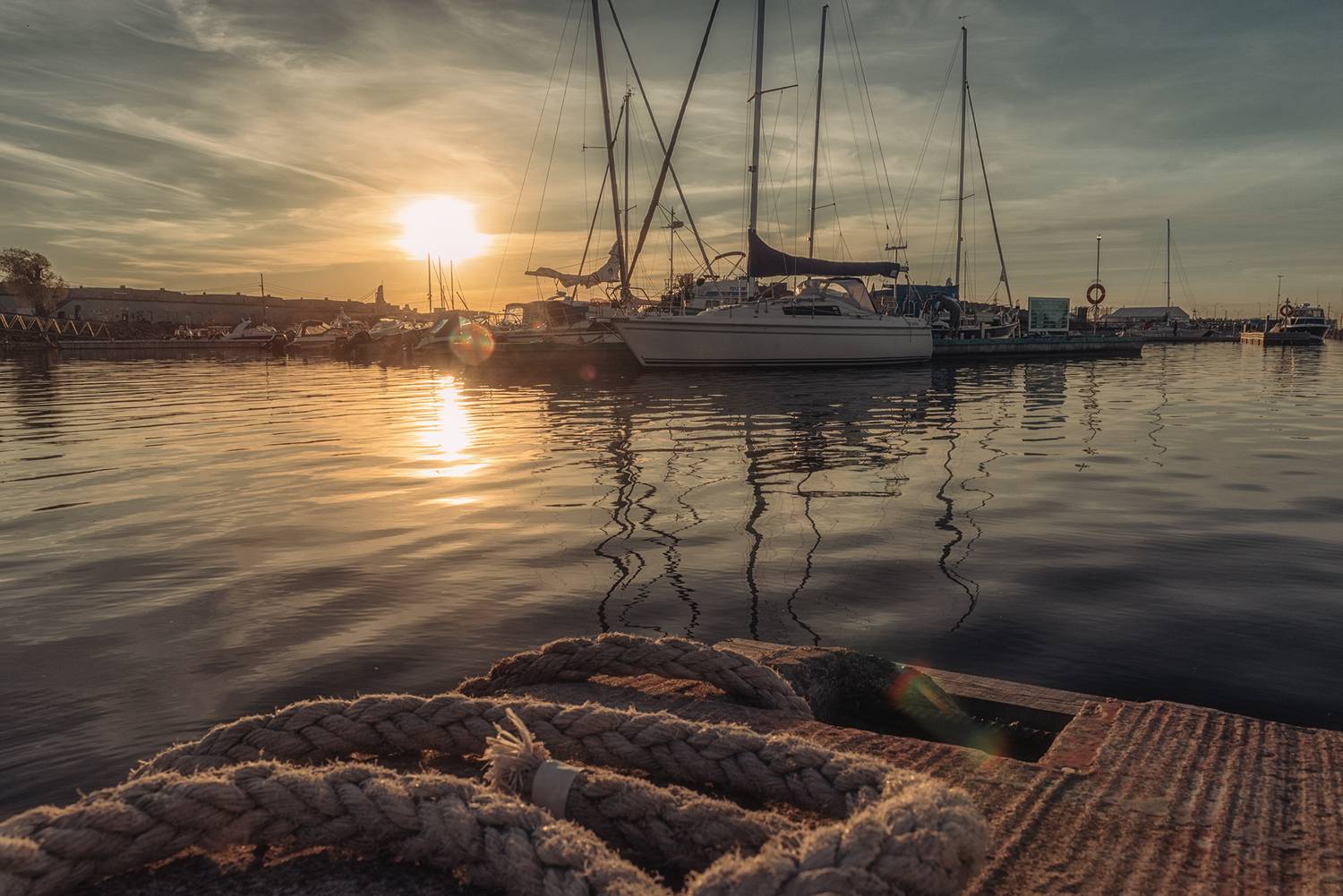 яхты форт Константин Финский залив закат,  Мария