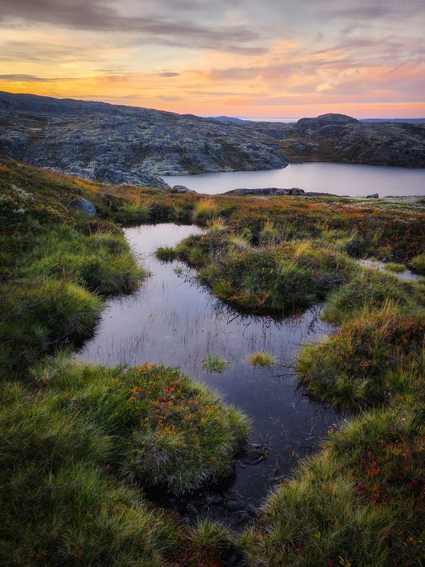 рыбачий, фототур, яковлевфототур, кольский, арктика, север, аврора, сияние, средний Окрестности перевала Мустатунтури фото превью