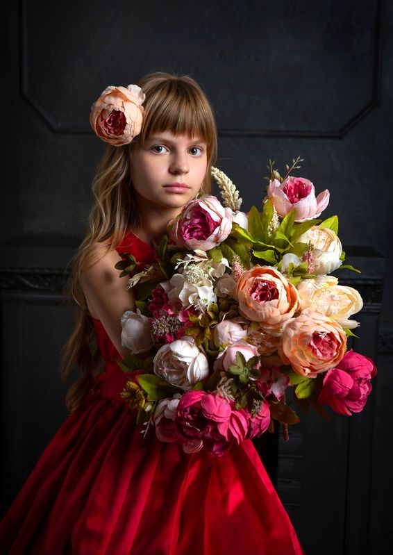 девочка, портрет, студия Детский портрет. Кира фото превью