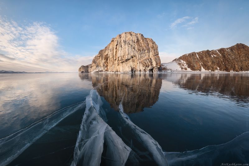 зимний байкал, байкальский лед, ольхон, малое море, чистый лёд, ольхонские ворота, огой, хобой Ледяные трещины фото превью