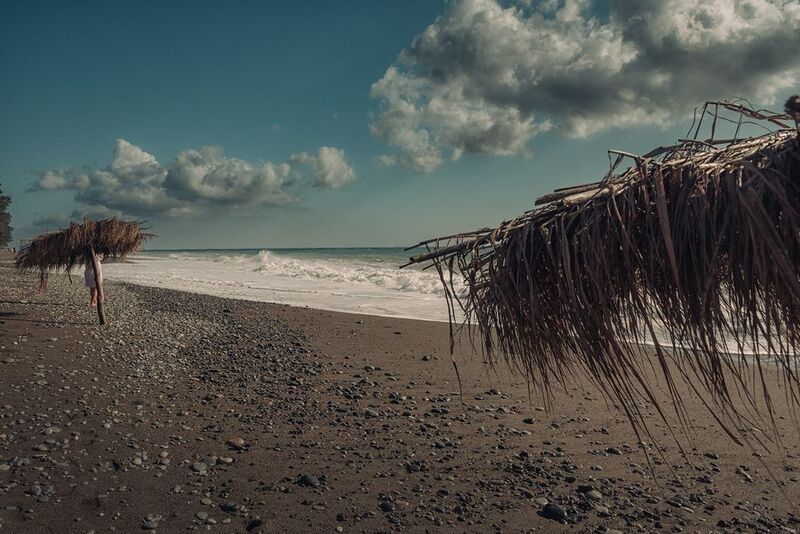 пляж море Пицунда Облака Пицунды фото превью