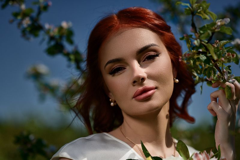 рыжая, redhead, невеста, bride, девичник, bacheloretteparty, белоеплатье, whitedress, портрет, portrait Невеста/The Bride фото превью