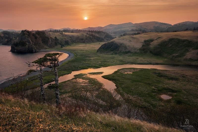 пейзаж, курилы, о. шикотан Закат на о. Шикотан, Курилы фото превью