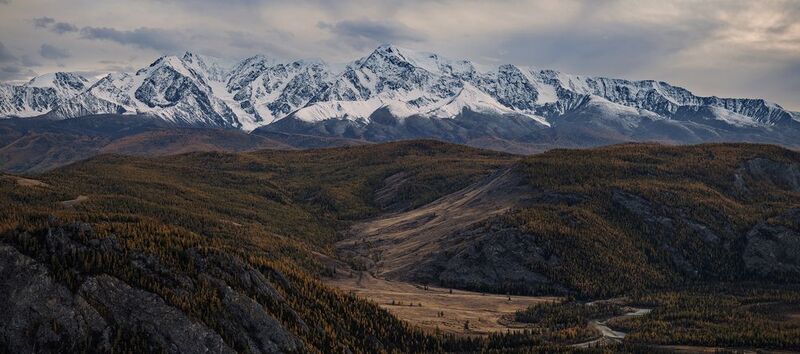 алтай, вечер, горы, хребет, осень Вечер в горах фото превью