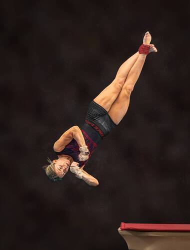 Lauren on vault