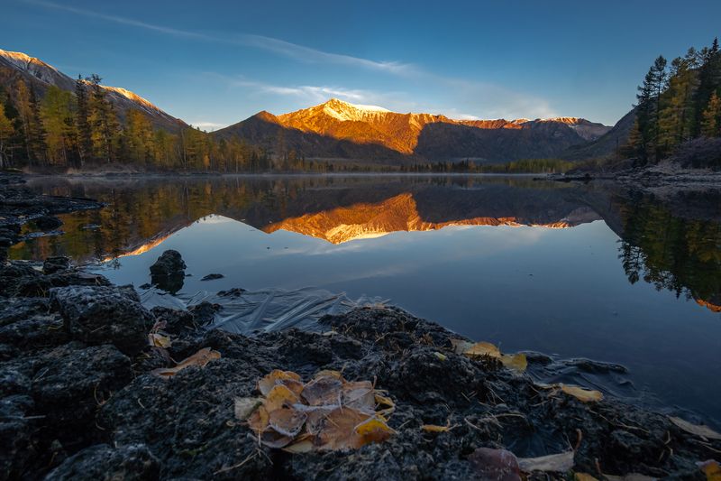 олон-нур, жомболок, саяны, бурятия, осень Осенний рассвет на озёрах Олон-Нур фото превью