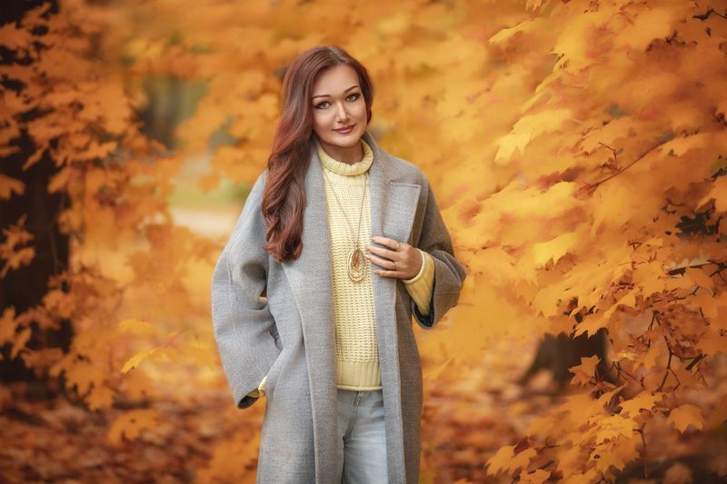 Осенний портрет фото превью