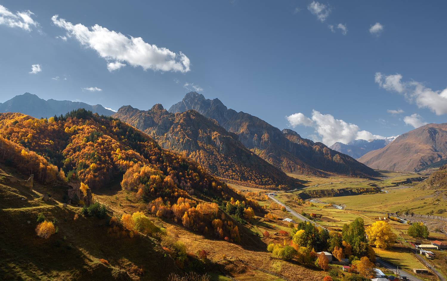 кавказ, горы, грузия, georgia, горный пейзаж, осень в горах, казбеги, осень, Zakharov Armen