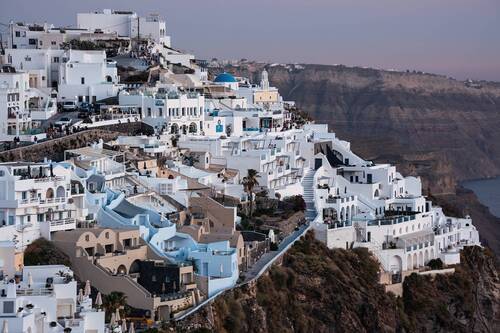 Clinging to the Caldera in Fira