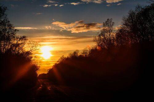 Вулкан Козельский вечером