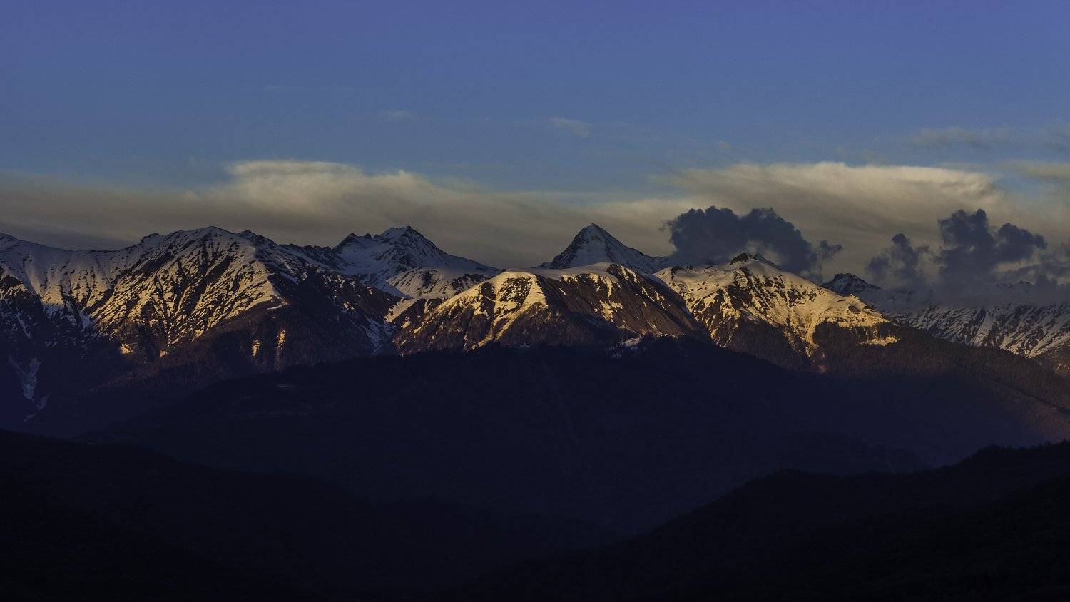 закат, красная поляна, Дмитрий Лопатин