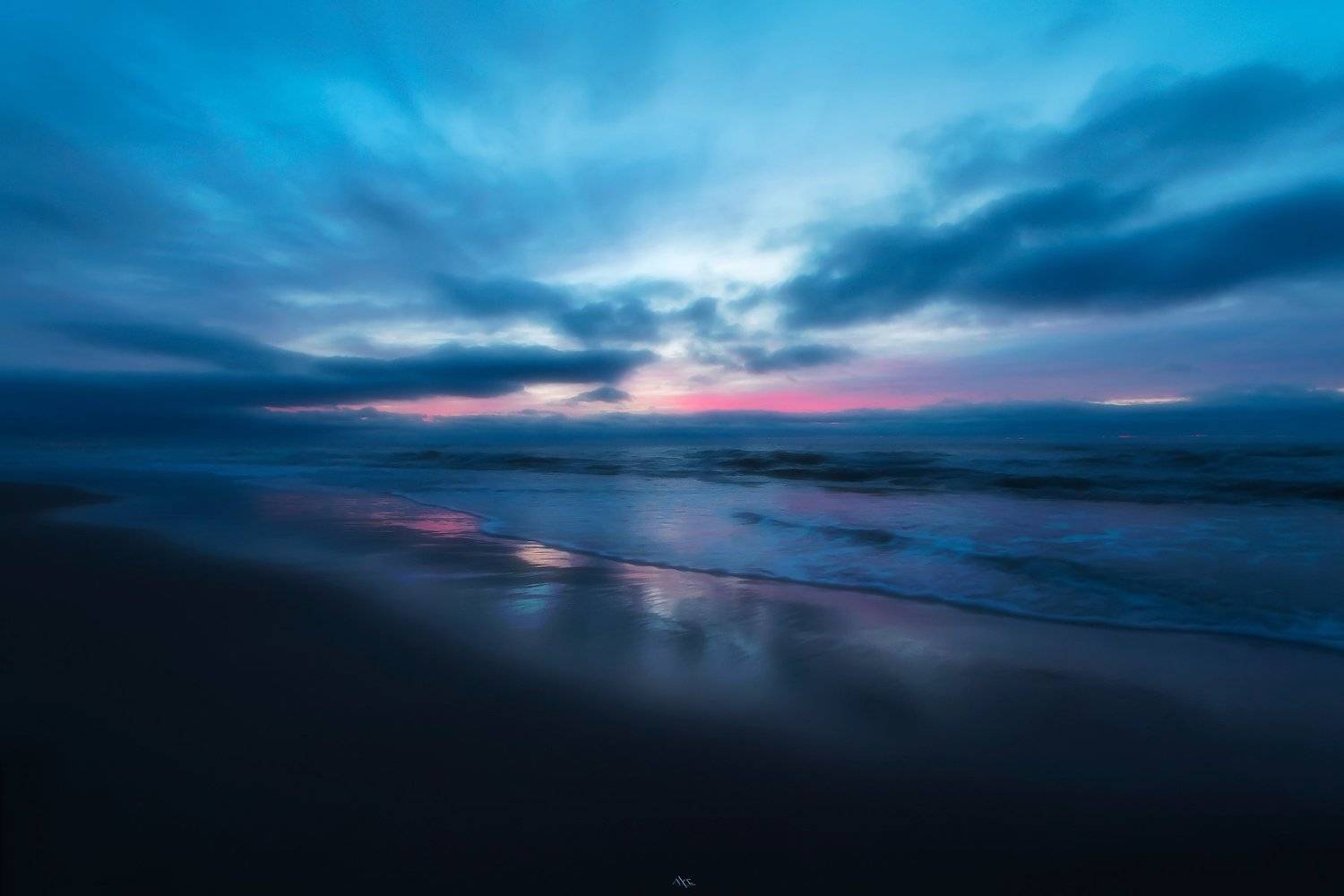 Baltic Sea, Blue, Lithuania, Seascape, Sunset, Руслан Болгов (Axe)