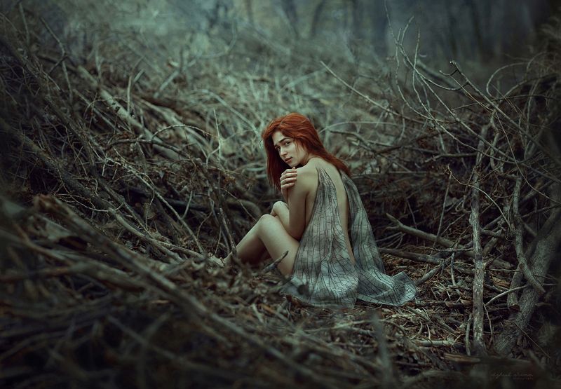 Butterfly, Dzhul irina, Girl, Irinadzhul, People, Portrait, Red \