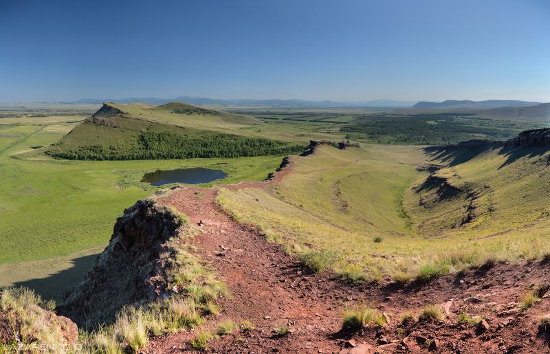 Озеро, Россия, Степь, Сундуки, Хакасия, Холмы На Первом Сундуке фото превью