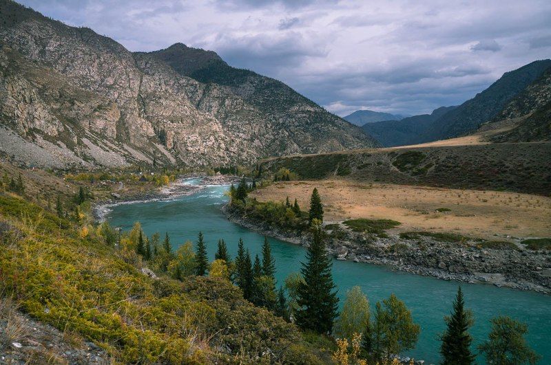 алтай, катунь, горный, роман карамышев, кур-кечу, пейзаж, горы, река Горный Алтай, Катунь. фото превью