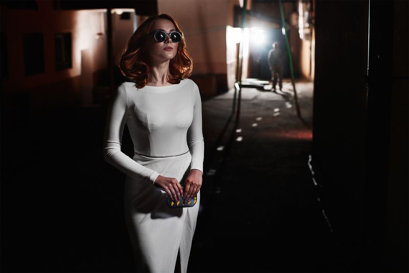 noir, cinema, night, light, street, story, nikon, hensel, strobes, model, girl, portrait One step closer фото превью