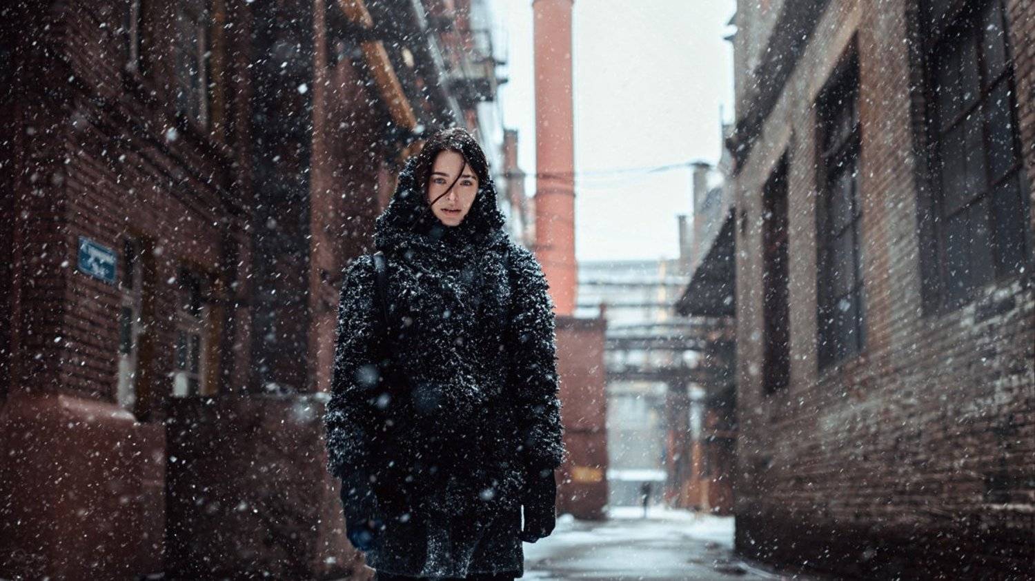 Mood, Portrait, Snow, Snowfall, Настроение, Портрет, Снег, Снегопад, Георгий Чернядьев