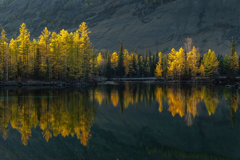Золотая осень на лавовых озёрах фото превью