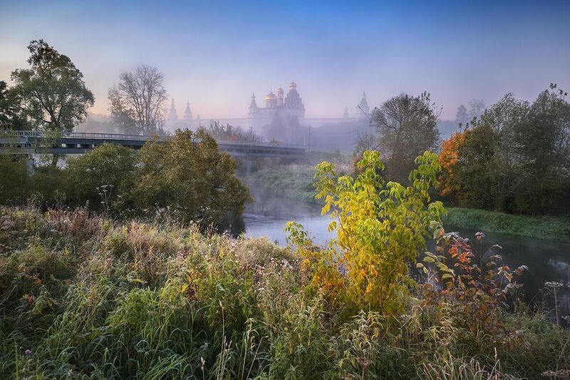 река истра, новый иерусалим, осень, рассвет Осенний рассвет фото превью