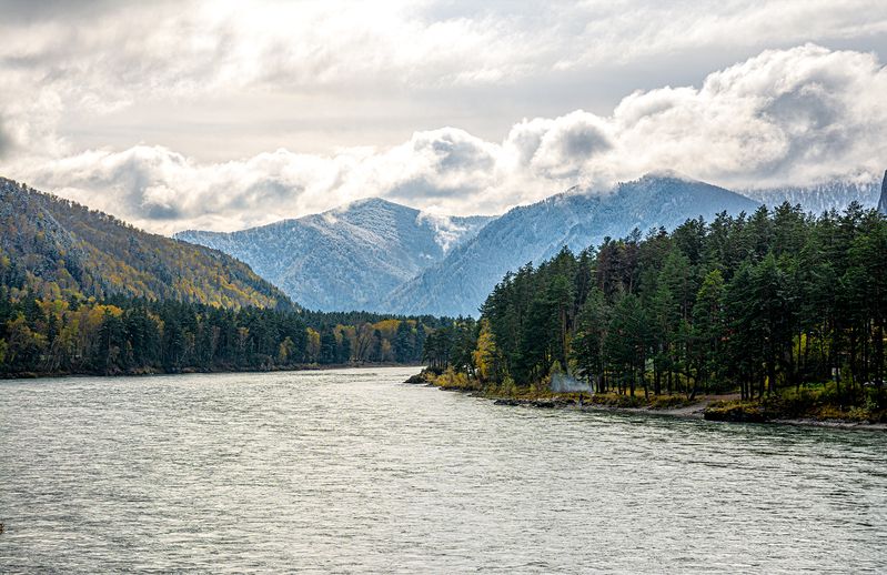 осенний пейзаж в горном алтае Осенний пейзаж в Горном Алтае фото превью
