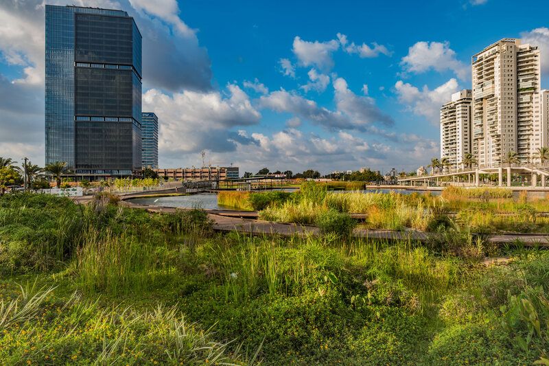 The ecological lake in Petah Tikva фото превью