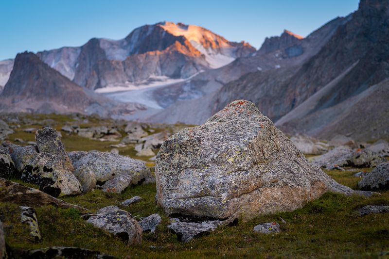 Горы, ледник, Джунгария, Казахстан, Джунгарский Алатау Вечер в горах фото превью