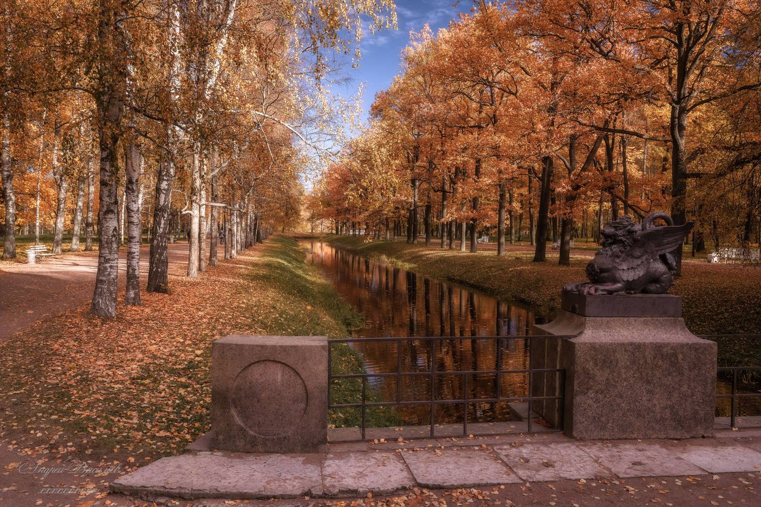 осень, осенний пейзаж, парки, мосты, Васильев Андрей