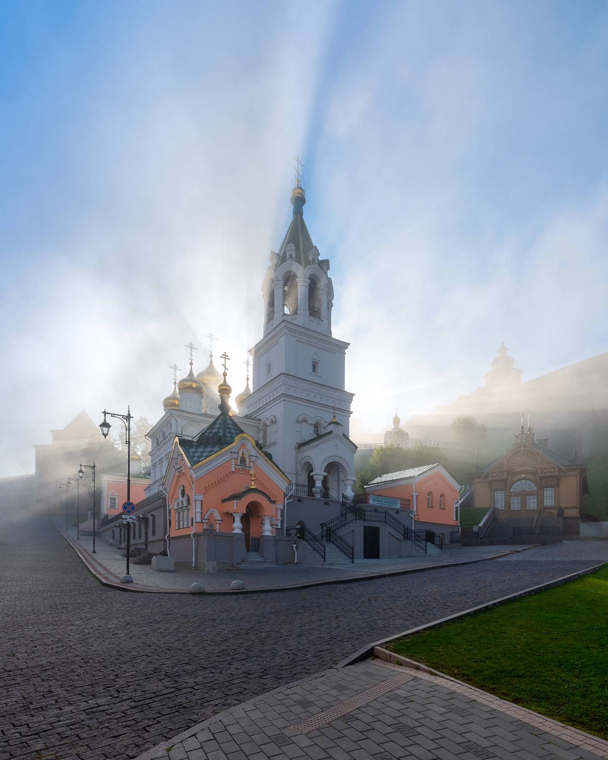 нижний новгород, туман, утро, площадь народного единства, Сергей Газизов