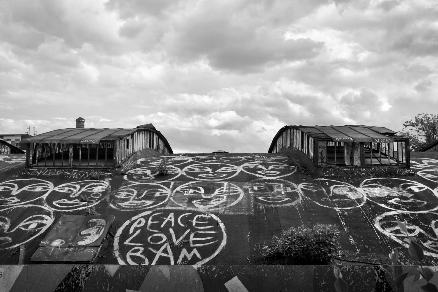 крыша, лицо, смайлик, человек, Зорин Миша