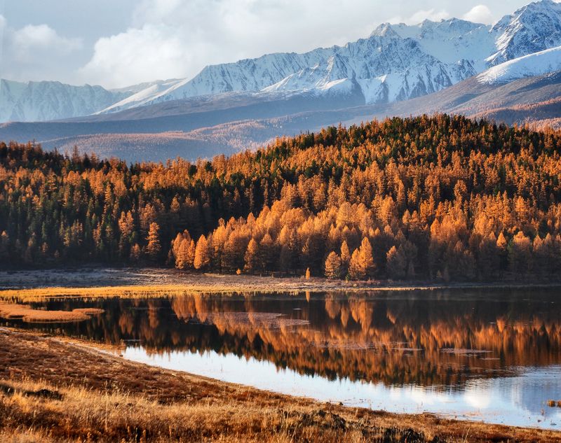 озеро каракёль, алтай, республика алтай, алтай, горный алтай, курай, плато ештыколь, джангысколь, горы, осень Озеро Караколь фото превью