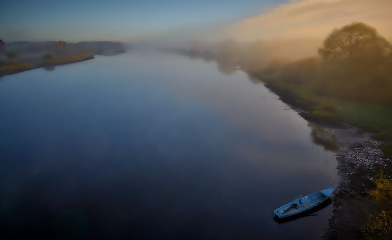 Р. Вишера. Осеннее утро. фото превью