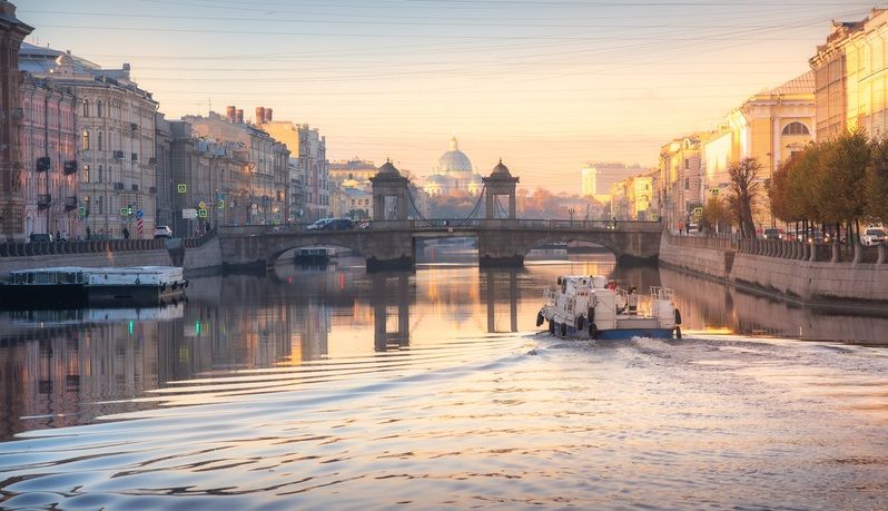 утро, рассвет, река, собор, мост Октябрьский этюд фото превью