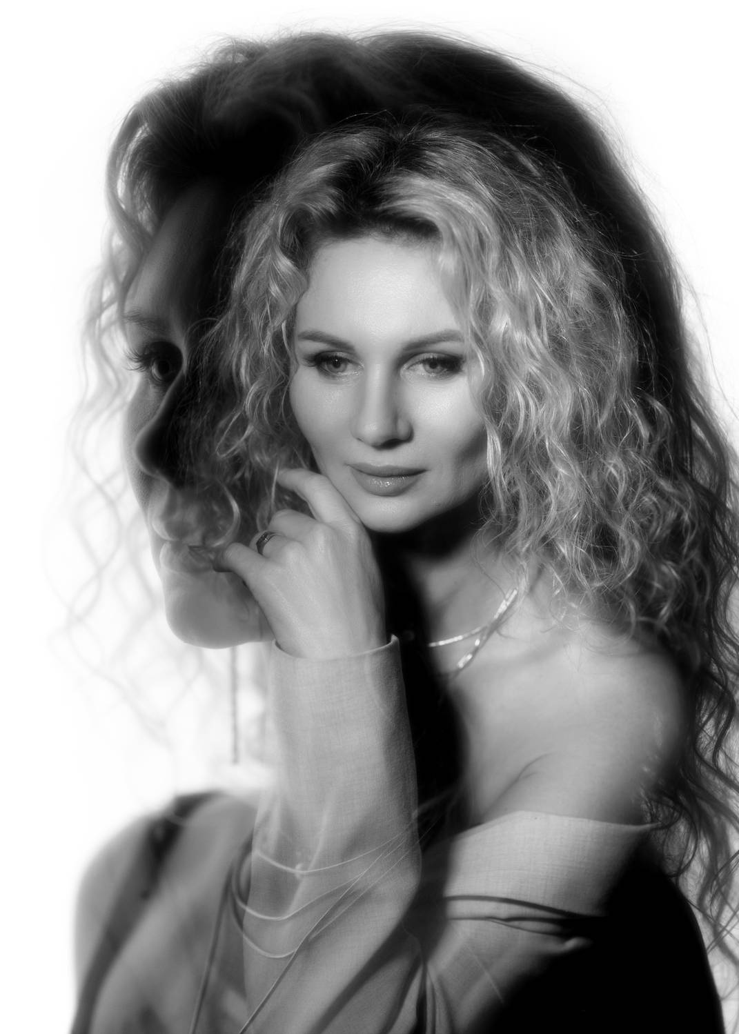 портрет, женский портрет, классический портрет, portrait, девушка, коллаж, двойная экспозиция, Шарабанов Дмитрий